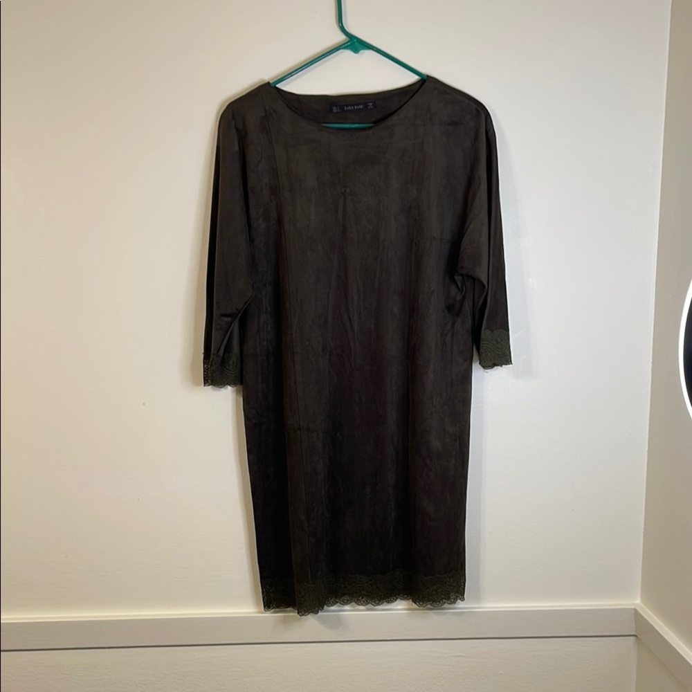 Zara  Sheath Dress 3/4 Sleeve Crew Neck